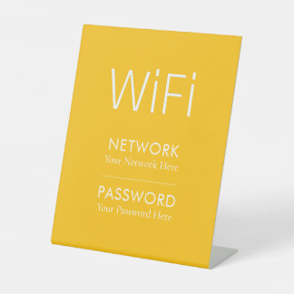 Personalized WiFi Password Pedestal Sign
