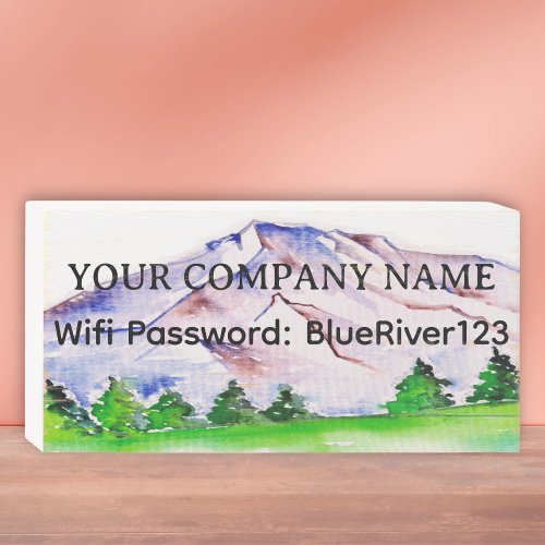 Personalized Wifi Password Wooden Box Sign