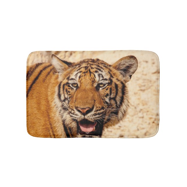 Personalized Wild Animal Tiger Bathroom Mat (Front)