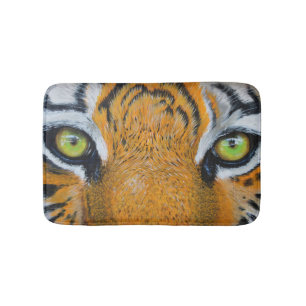 Personalized Wild Animal Tiger Eyes Bathroom Mat