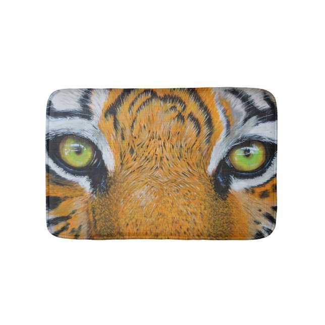 Personalized Wild Animal Tiger Eyes Bathroom Mat (Front)