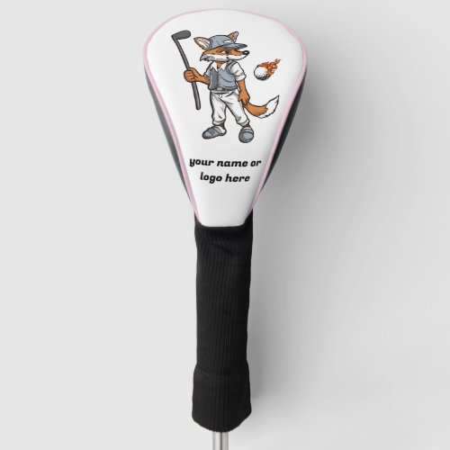 personalized wild fox pro_golfer  golf head cover