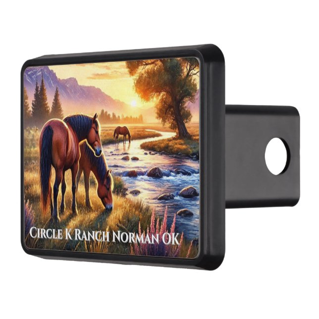 Personalized Wild Horses  Hitch Cover (Left)
