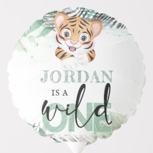 Personalized Wild Lion 1st Birthday Balloon