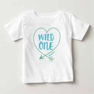 Personalized Wild One Boys First Birthday Baby T-Shirt