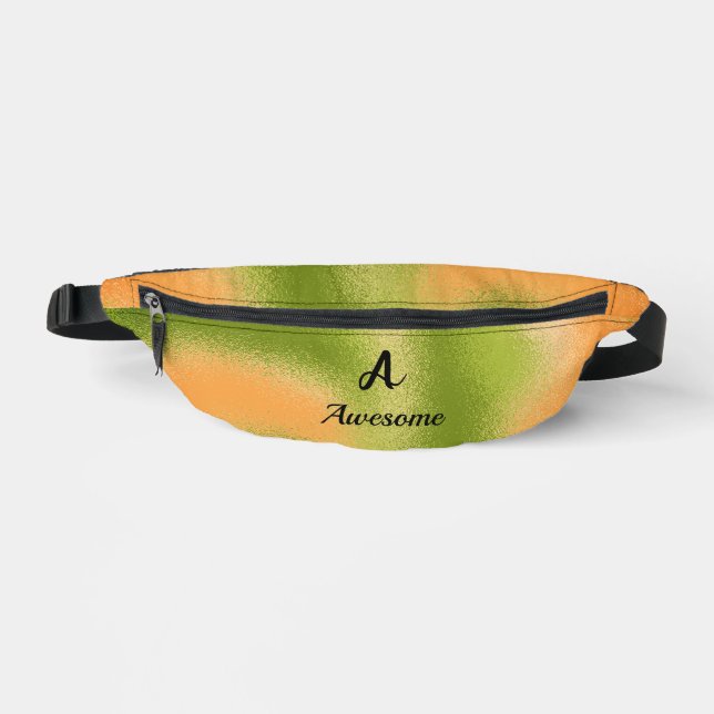 Personalized Wild Rusty Olive Green Fanny Pack (Front)
