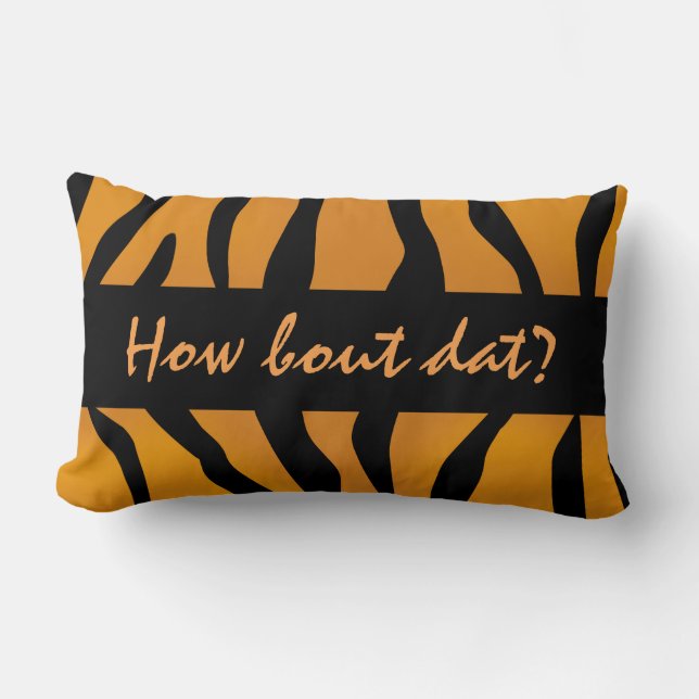Personalized Wild Thing Tiger Stripes Lumbar Pillow (Front)