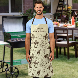 Personalized Wild West Cowboy Rodeo Apron