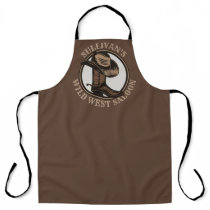 Personalized Wild West Saloon Western Cowboy Boots Apron
