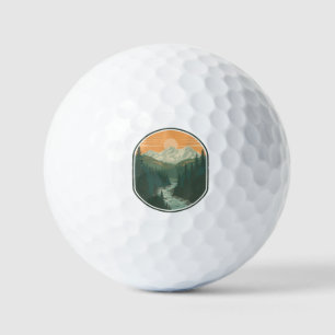 Personalized Wilderness Explorer Retro Mountain Golf Balls