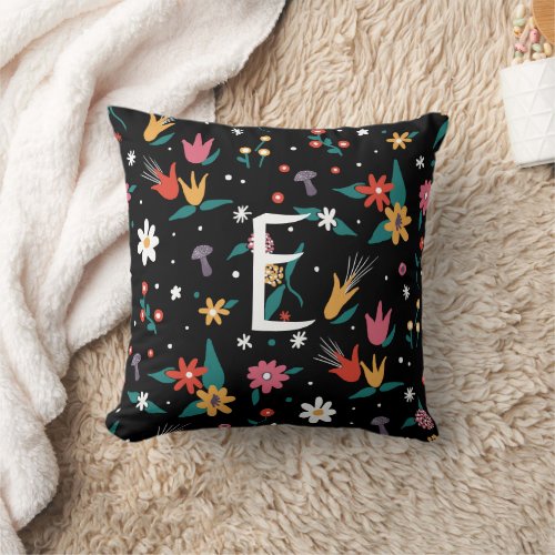 Personalized Wildflower Accent Pillow