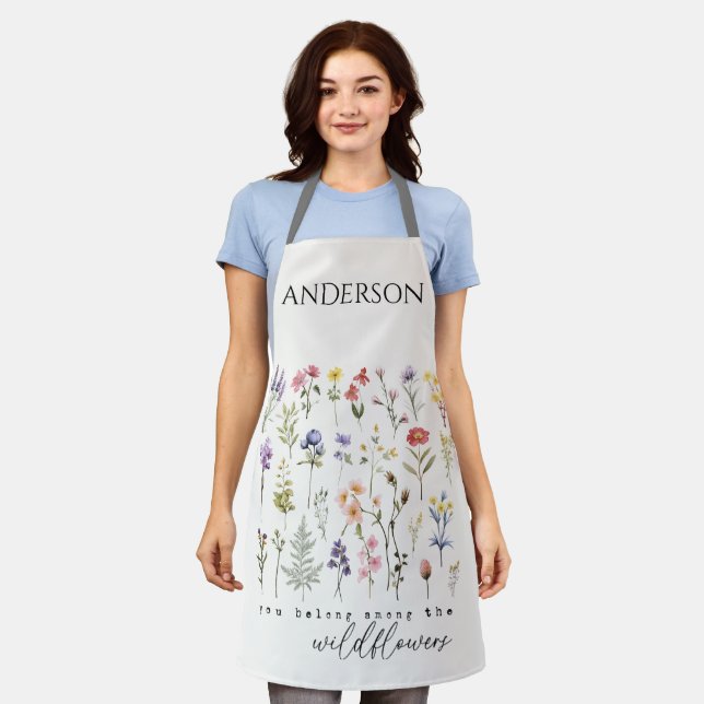 Personalized Wildflower Apron (Worn)
