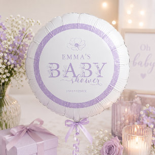 Personalized Wildflower Baby Shower Balloon