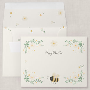Personalized Wildflower Bee Nursery A2 Envelope