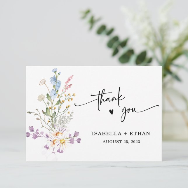 Personalized  Wildflower Boho Wedding  (Standing Front)