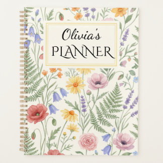 Personalized Wildflower Botanical Planner