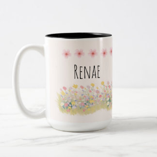 Personalized Wildflower Butterfly Mug