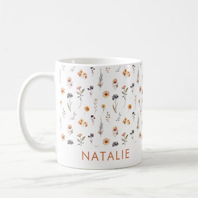 Personalized Wildflower Coffee Mug (Left)