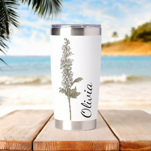 Personalized Wildflower Custom Name Floral Insulated Tumbler