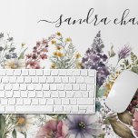 Personalized Wildflower Desk Mat<br><div class="desc">Introducing our latest must-have office accessory - the Watercolor Wildflowers Desk Top Mat! 🌺 Personalize this beautiful mat with your name in delicate script font and elevate your workspace aesthetics. Discover how this stunning piece can bring a touch of nature and inspiration to your everyday routine.</div>