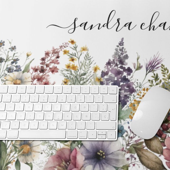 Personalized Wildflower Desk Mat (Creator Uploaded)