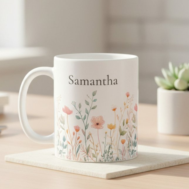 Personalized Wildflower Everyday Coffee Mug (Creator Uploaded)