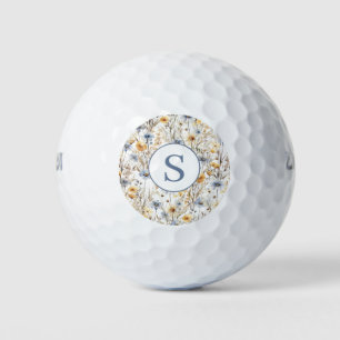 Personalized Wildflower Floral Golf Balls