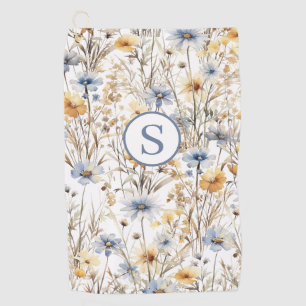 Personalized Wildflower Floral Golf Towel