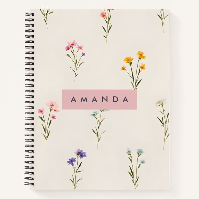 Personalized Wildflower Garden Design Notebook (Front)