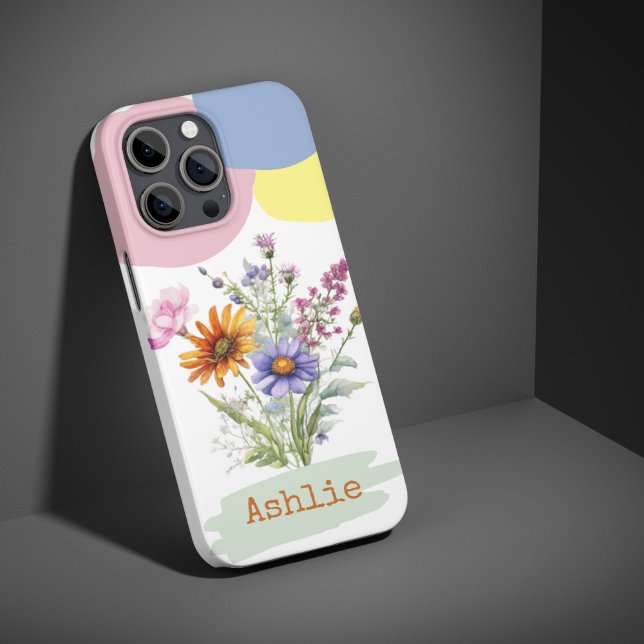Personalized Wildflower iPhone 15 Pro Phone Case (Creator Uploaded)