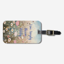 Personalized Wildflower Luggage Tag