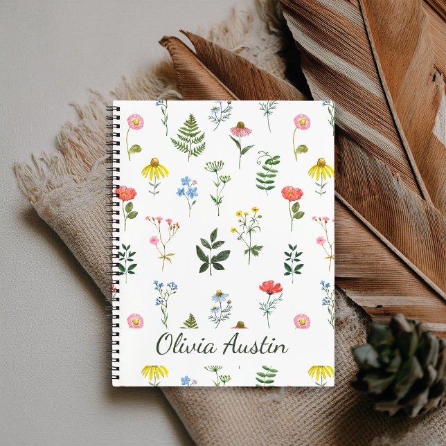 Personalized Wildflower – Minimalist Botanical Notebook (Creator Uploaded)