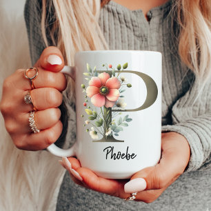 Personalized Wildflower Monogram Mug Gift for Mom