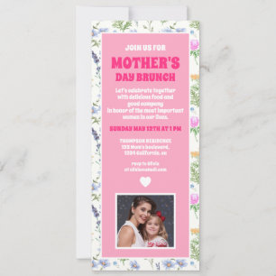 Personalized Wildflower Mother's Day Brunch Photo Invitation