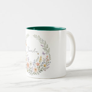 Personalized Wildflower Name Mug