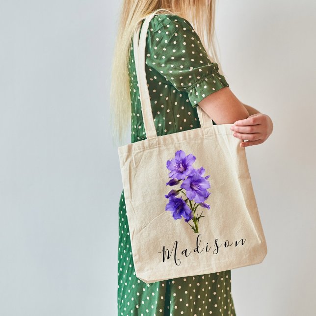 Personalized Wildflower Name Tote Bag (Creator Uploaded)