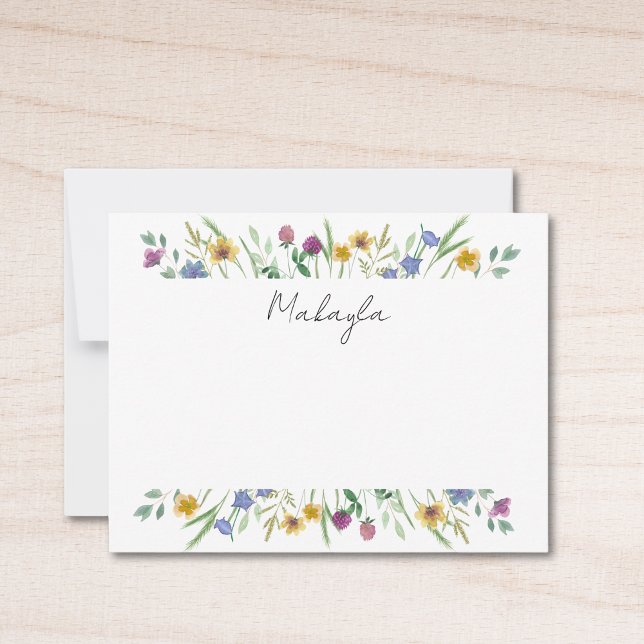 Personalized Wildflower Note Card (Creator Uploaded)