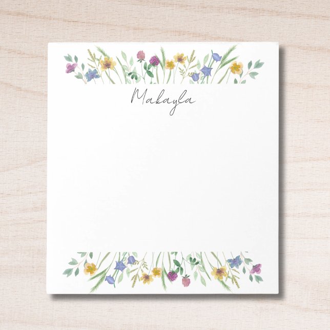 Personalized Wildflower Notepad (Creator Uploaded)