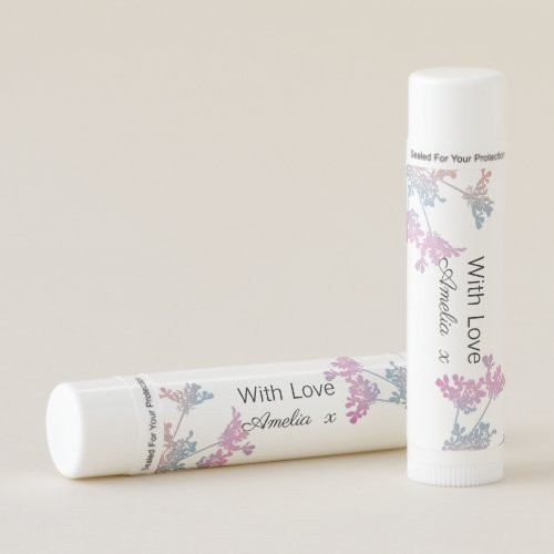 Personalized Wildflower Party Favor Lip Balm