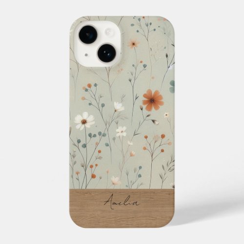 Personalized wildflower phone case