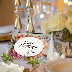 Personalized Wildflower Place Card - Sage