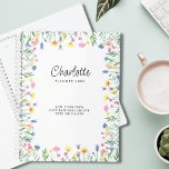 Personalized Wildflower Planner<br><div class="desc">This pretty planner is decorated with delicate hand-drawn wildflowers in pastel shades. Easily customizable with your name, year, and personal inspirational quote. Use the Design Tool to change the text size, style, or color or delete the quote section. You won't find this exact image from other designers as we create...</div>