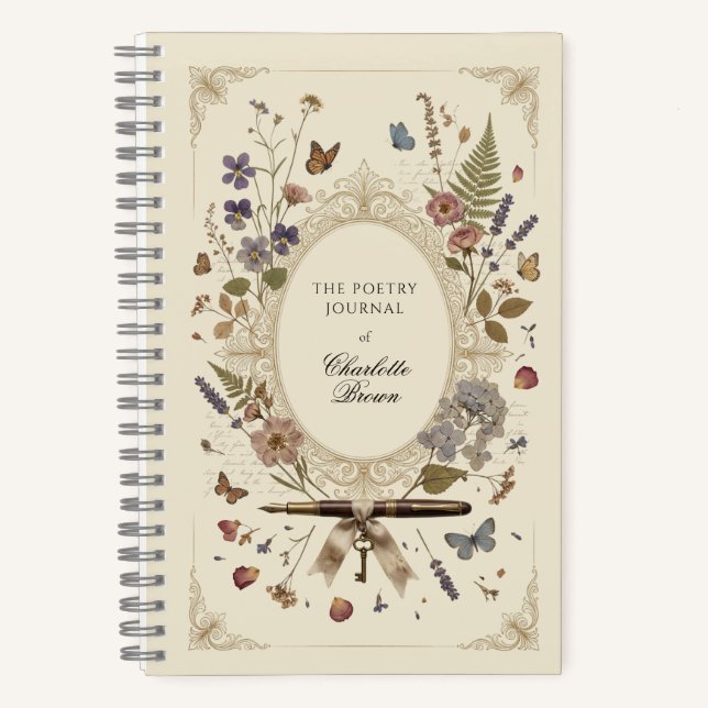 Personalized Wildflower Poetry Journal (Front)