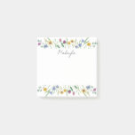 Personalized Wildflower Post-it Notes