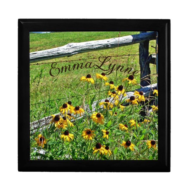Personalized Wildflower Rustic Photo Gift Box (Front)