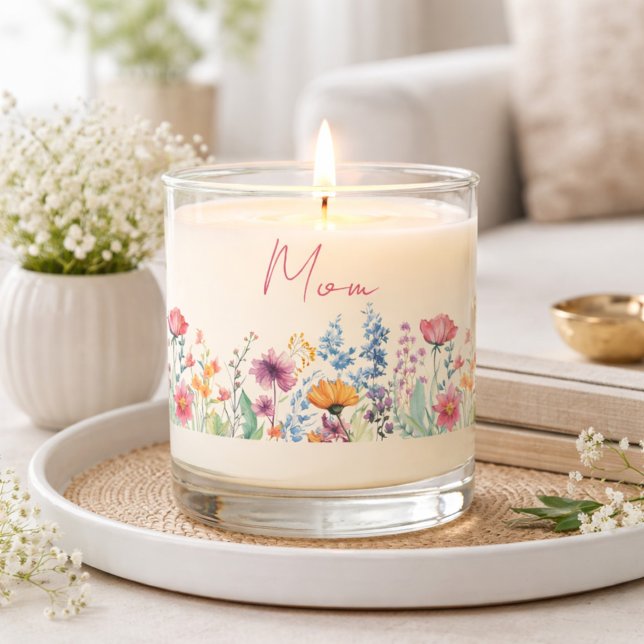 Personalized Wildflower  Scented Candle (Creator Uploaded)