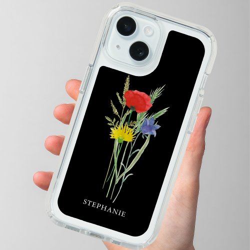 Personalized Wildflower iPhone 15 Case