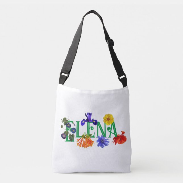 Personalized 'Wildflowers' Crossbody Bag (Front)