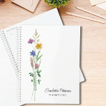 Personalized Wildflowers Planner<br><div class="desc">This floral planner features delicate watercolor wildflowers. 
Easily customizable with your name and year.
Use the Design Tool to change the text size,  style,  or color.
Girly and feminine this design is perfect for home,  business,  school,  and college.
Original Watercolor © Michele Davies.</div>