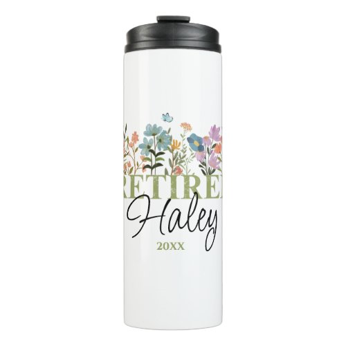 Personalized Wildflowers Retirement, Floral Retire